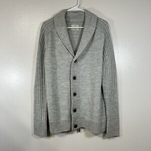 NWOT 7 Diamonds Men's Wool Blend Zip Up Button Combo Cardigan Preppy Heritage